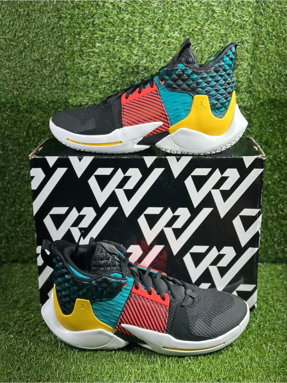 JORDAN WHY NOT ZERO.2, BLACK/ MULTICOLOR/ WHITE, SIZE 10 MENS, CI6294-001 , NEW